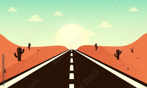 Road in the desert. 