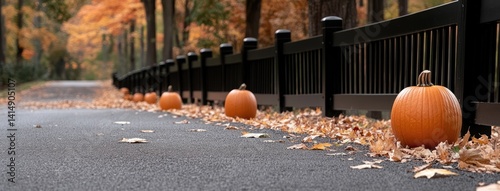 Bright orange pumpkins grow in a lush garden surrounded by dark soil and green leaves ready for Halloween decoration
