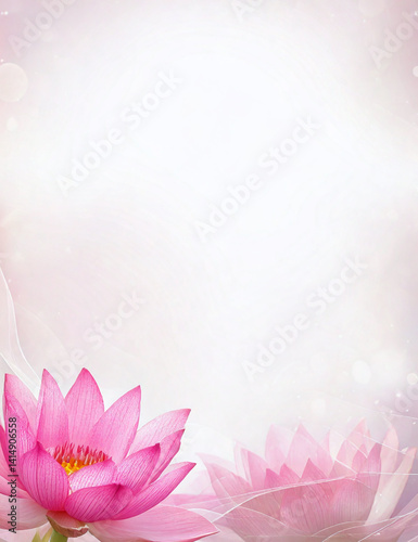 Background with lotus flowers