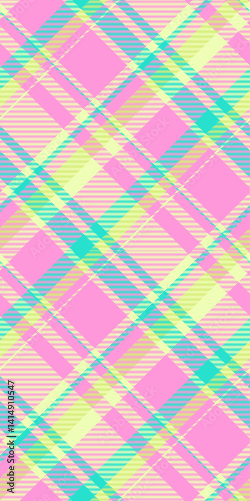 Vibrant pastel plaid pattern, perfect for springsummer designs. This cheerful, intersecting lines design evokes feelings of joy and optimism. Ideal for textiles, websites, packaging, and more. Vibrant pastel plaid pattern, perfect for springsummer designs. This cheerful, intersecting lines design evokes feelings of joy and optimism. Ideal for textiles, websites, packaging, and more.
