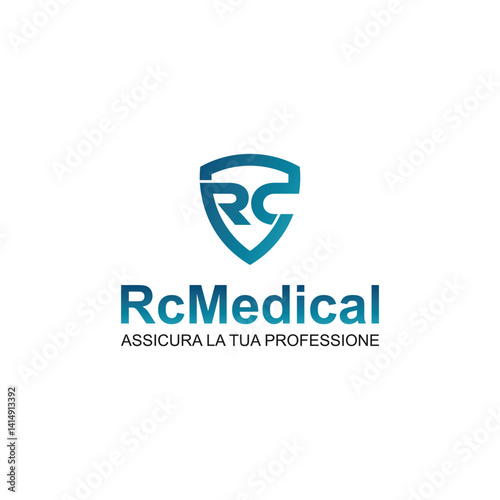 logo design initial letter r c e gradient color combination