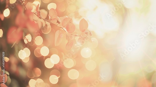 Warm Autumn Bokeh: Abstract Golden Light & Fall Leaves Backdrop