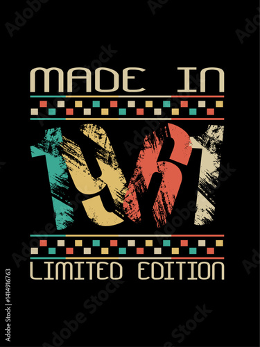 Made in 1961 Limited Edition Authentic Retro Graphic