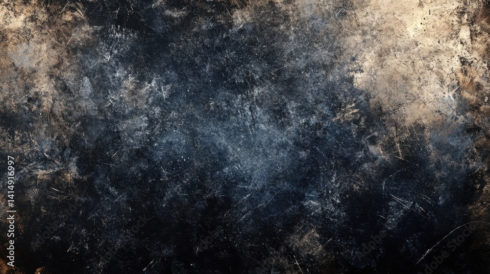 Naklejka premium Dark textured surface with scratches and stains creating a dramatic and moody backdrop for artistic projects and graphic design