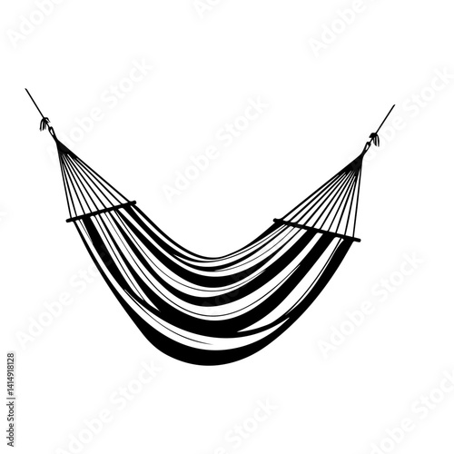 Relaxing Hammock Illustration  Perfect for Summer Relaxation and Outdoor Decor