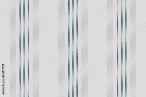 Gtructure stripe vertical texture, 60s background fabric lines. Aolded pattern vector seamless textile in gainsboro and grey colors.