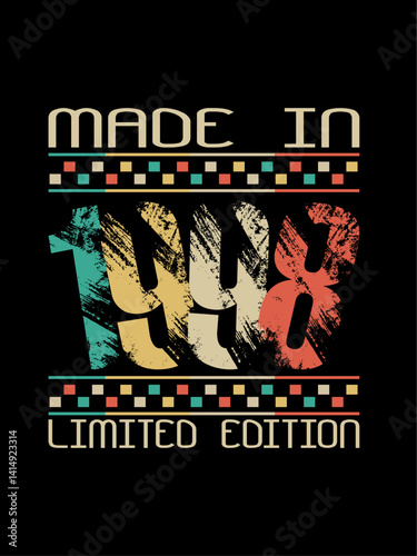 Made in 1998 Limited Edition Authentic Retro Graphic