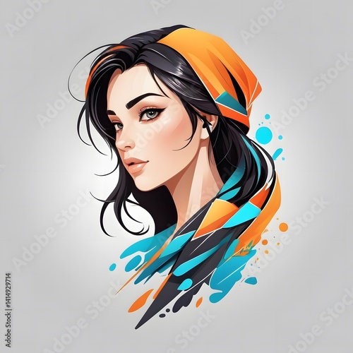 girl with headphones