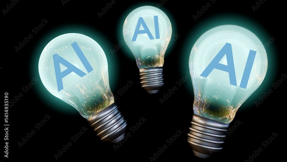 A 3d rendering of light bulb illuminated against a stark black background, interior of the bulb displays the letters A 3d rendering of light bulb illuminated against a stark black background, interior of the bulb displays the letters