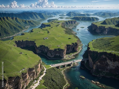 the river in the mountains,Planet in Balance: A Visual Contrast of Climate Health and Harm