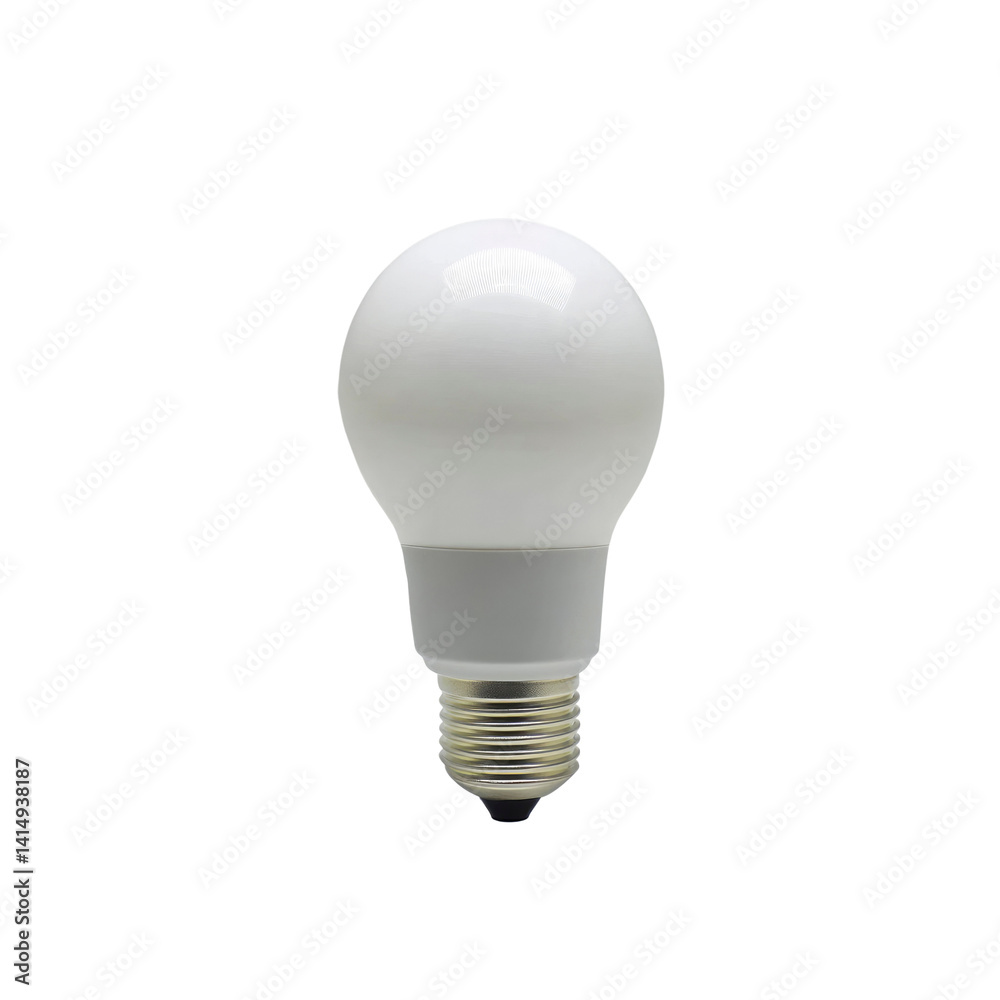 Energy-Efficient LED Light Bulb - A-Shaped, White, Studio Shot Energy-Efficient LED Light Bulb - A-Shaped, White, Studio Shot