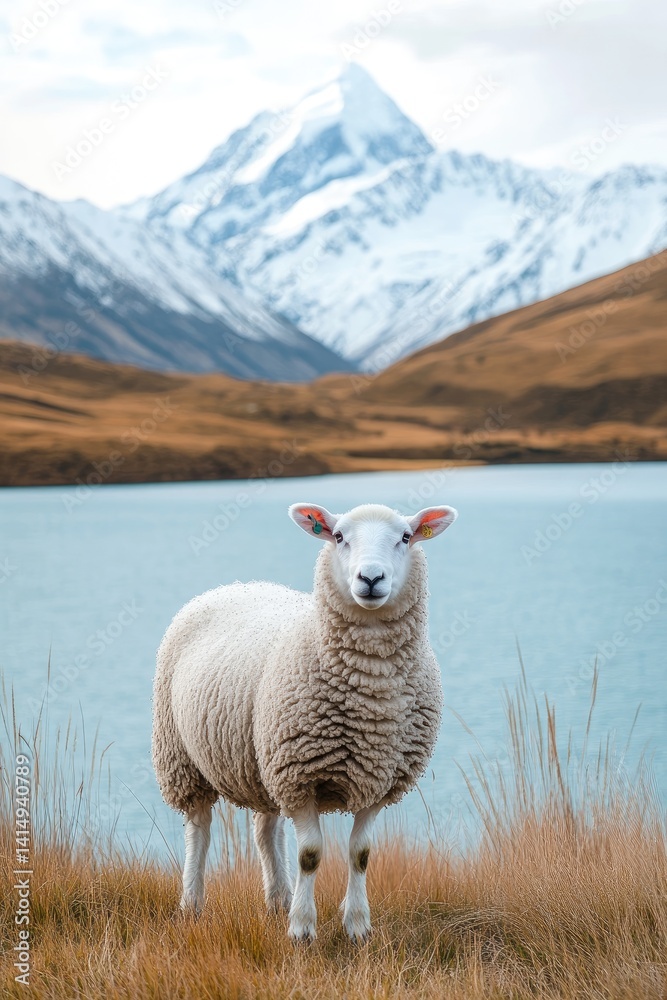 Fototapeta premium Animals grazing on the grassland