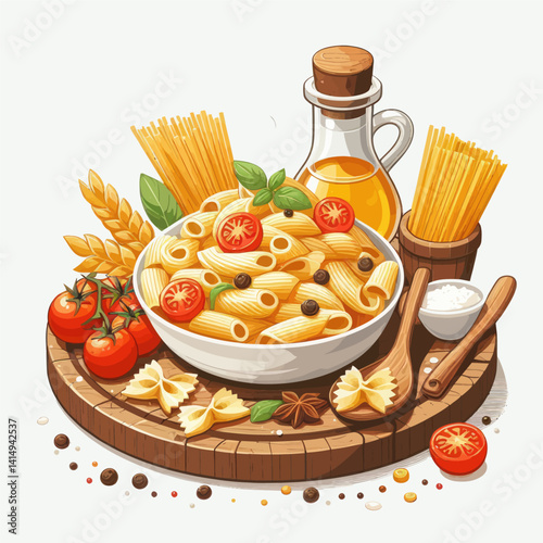 Abstract and artistic vector file of spaghetti (3)