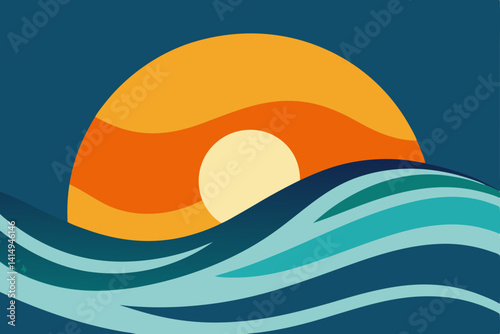 vector illustration of a wave background