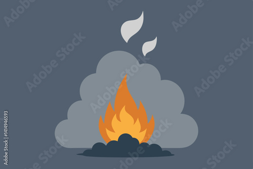fire in the fireplace