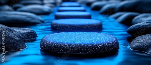 Calm Stones Pathway in Water photo