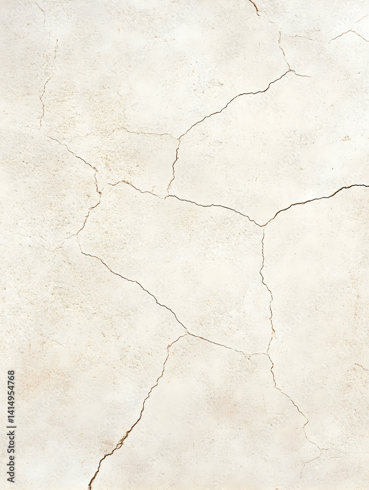 Fototapeta premium Cracked, off-white textured surface . Generative AI