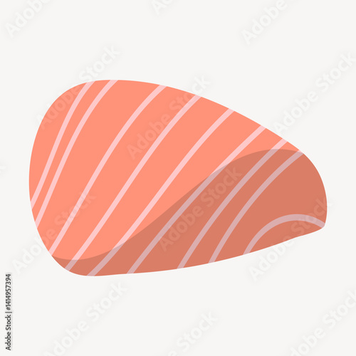 Salmon fillet, seafood & eating vector
