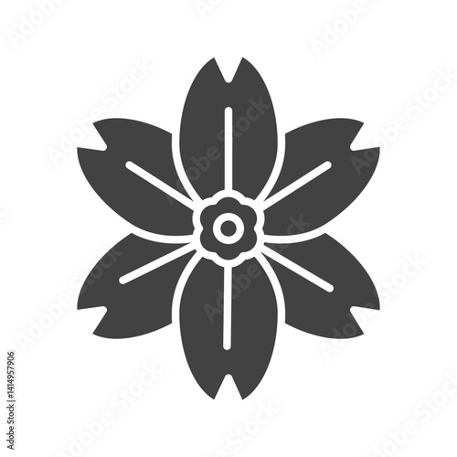 Alpine Forget Me Not icon vector image. Suitable for mobile apps, web apps and print media.