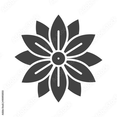 Aster icon vector image. Suitable for mobile apps, web apps and print media.