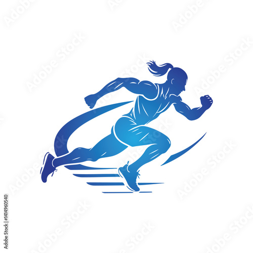 Running  Athlete Logo design

