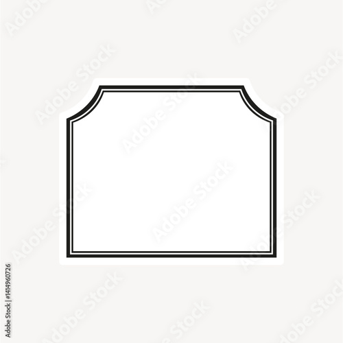 White vintage badge vector