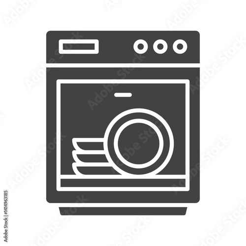 Dish Washer icon vector image. Suitable for mobile apps, web apps and print media.