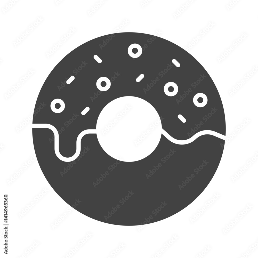Donut icon vector image. Suitable for mobile apps, web apps and print media. Donut icon vector image. Suitable for mobile apps, web apps and print media.