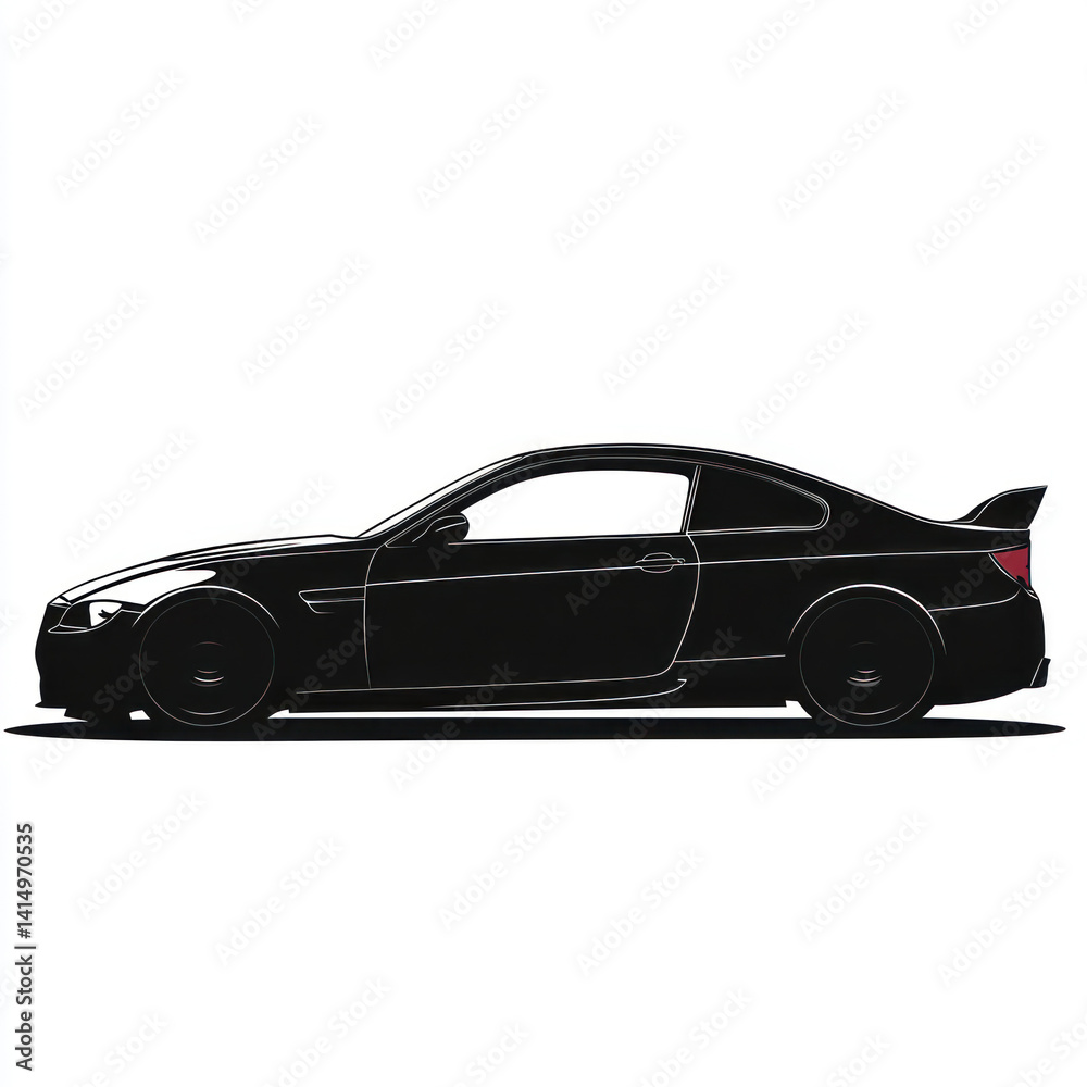 black car isolated on white black car isolated on white