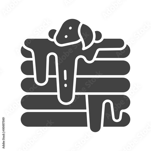 Pancakes icon vector image. Suitable for mobile apps, web apps and print media.