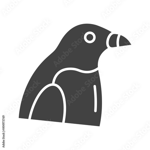 Penguin icon vector image. Suitable for mobile apps, web apps and print media.