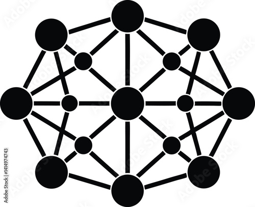 social network connection silhouette icon set, social network, social network connection, social network concept on white background.