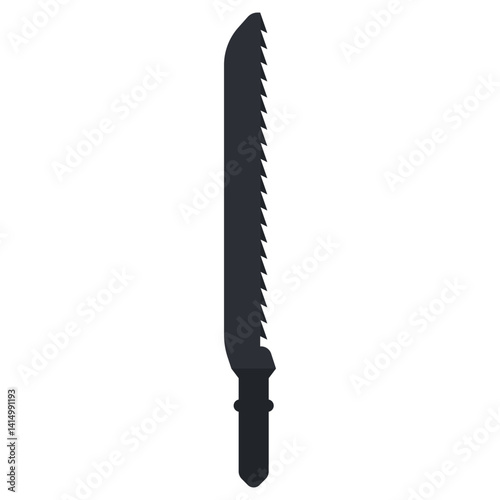 Saw blade for wood cutting vector cartoon illustration isolated on a white background.