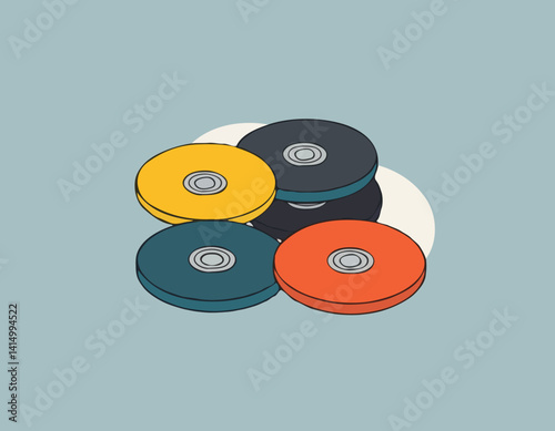 Disques pour une barre de poids lourd dans une pile