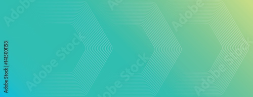 Gradient background with teal and yellow colors, featuring geometric hexagon patterns. The teal background adds a modern, textured look. Minimal abstract hexagon pattern vector gradient background