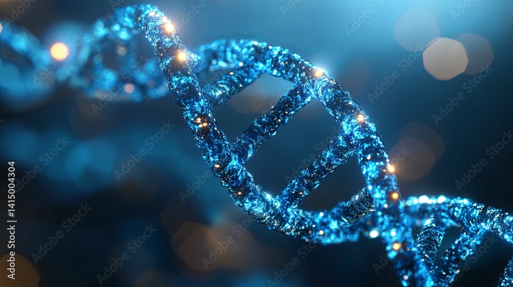 Detailed representation of a double helix DNA strand. Detailed representation of a double helix DNA strand.