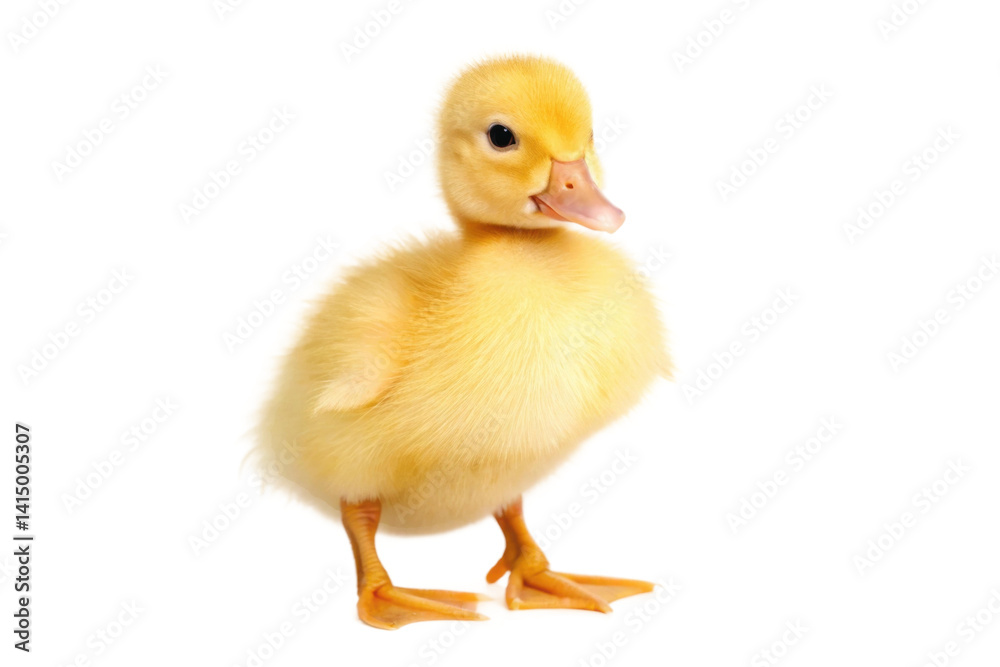 PNG Adorable yellow duckling standing alone PNG Adorable yellow duckling standing alone