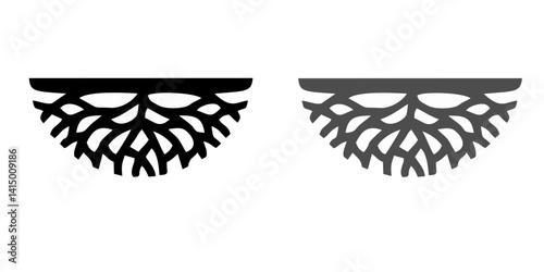 abstract life root logo icon vector on transparent background