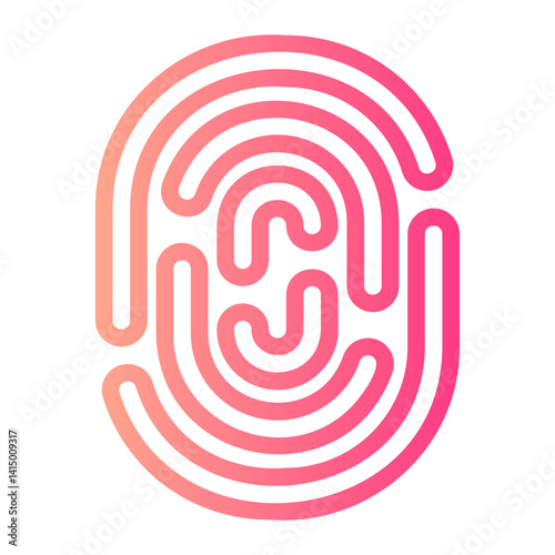 fingerprint gradient icon
