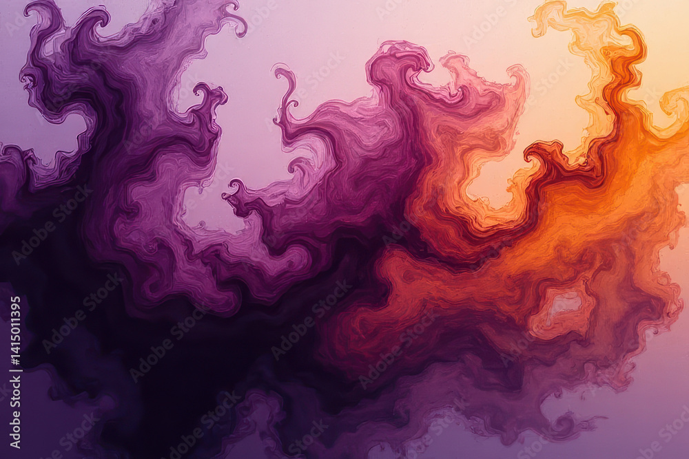 Fototapeta premium Mesmerizing Ink in Water: Close-Up Experimental Photography of Swirling Colors