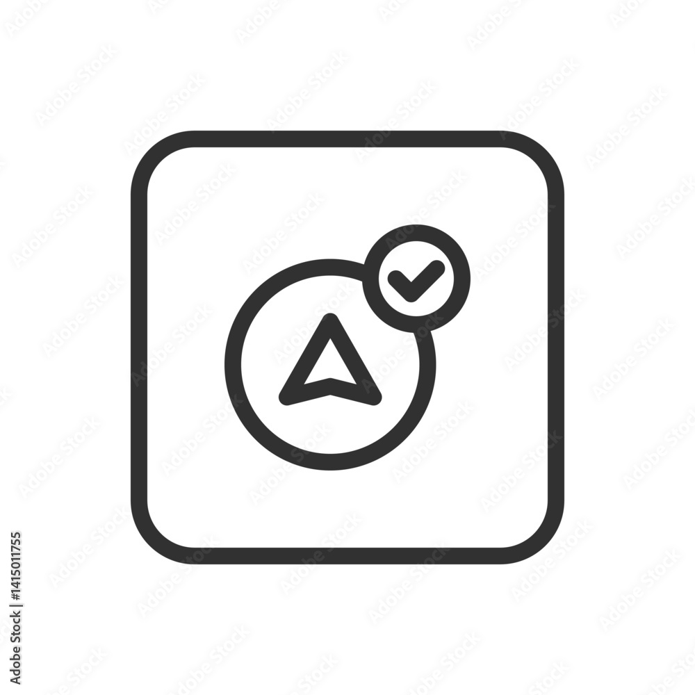 Arrow Direction Checkmark Icon – Navigation with Confirmation Symbol Arrow Direction Checkmark Icon – Navigation with Confirmation Symbol