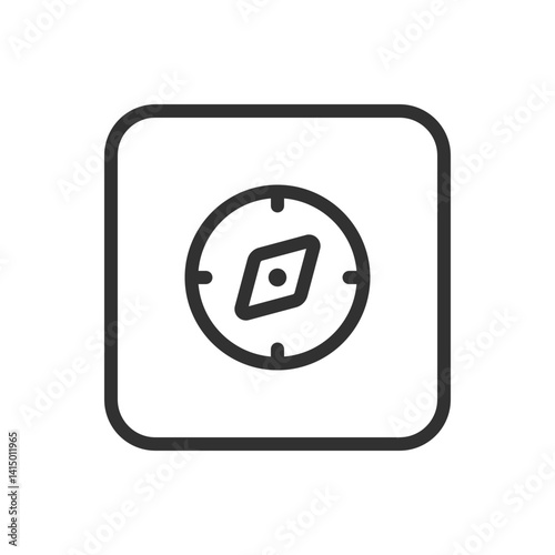 Compass Map Icon – Navigation and Orientation Tool Symbol