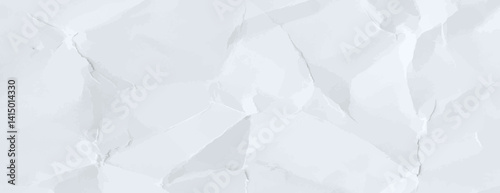 Crumpled paper background with a white color. The background has a textured, white appearance, resembling a wrinkled surface. Minimal crumple paper texture vector background