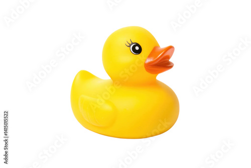 PNG Yellow rubber duck with orange beak and black eye