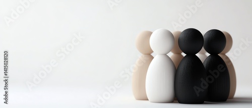 Advanced skincare concept, global unity, glowing people, 3D illustration