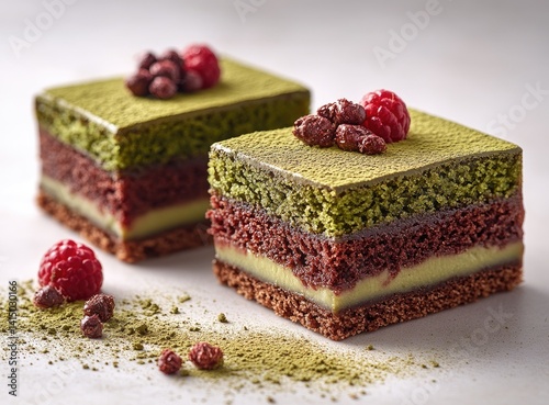 Matcha Berry Cake
