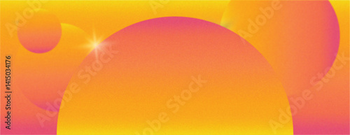 Gradient background with vibrant orange and yellow hues. The background features smooth, abstract shapes, creating a dynamic, colorful background. Abstract gradient circle pattern background vector