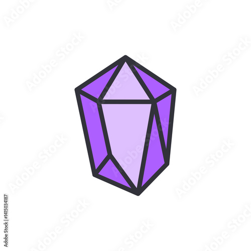 Gemstone colored icons, minimalist vector illustration ,simple transparent graphic element .Isolated on white background