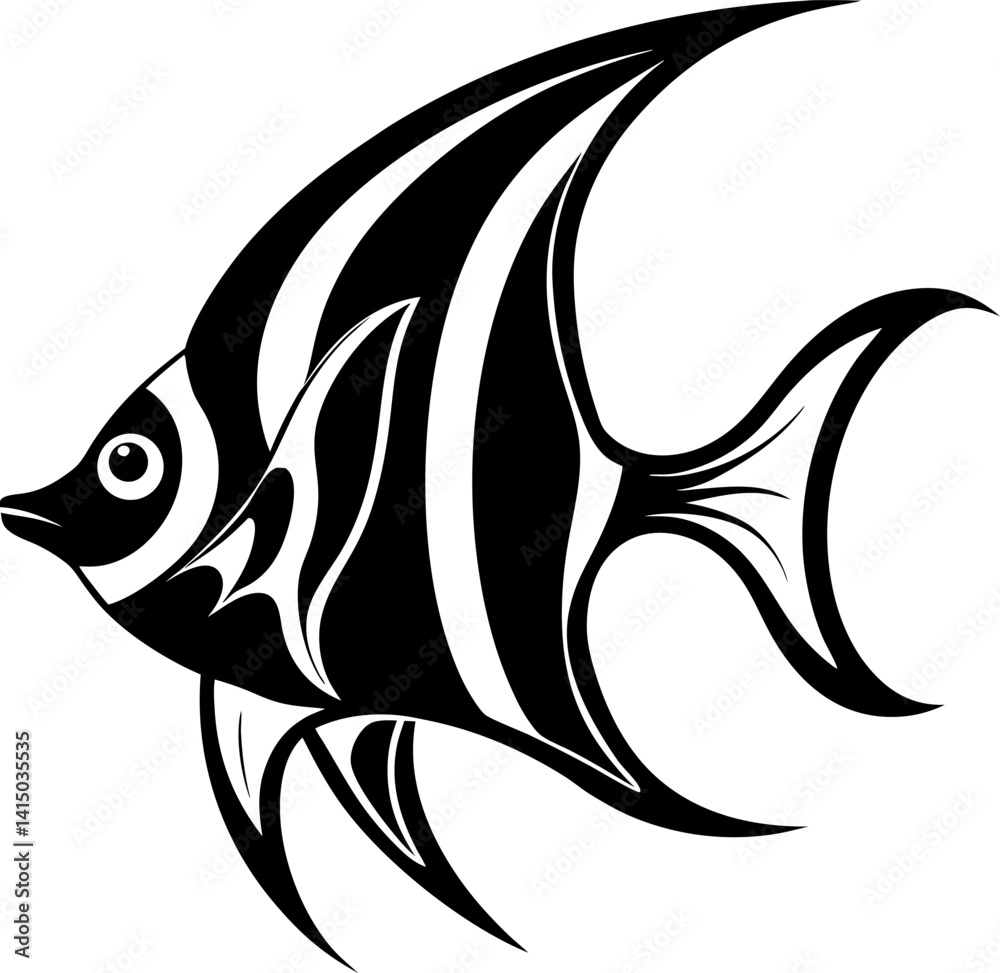 Obraz premium fish silhouette vector