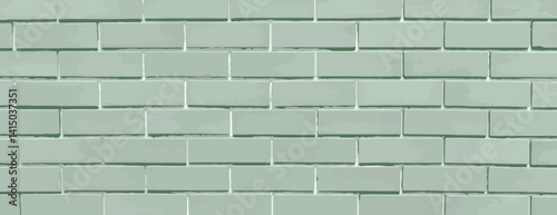 The background is a mint green brick background with a smooth texture. This background features mint green bricks in a linear pattern. Brick texture background vector wallpaper